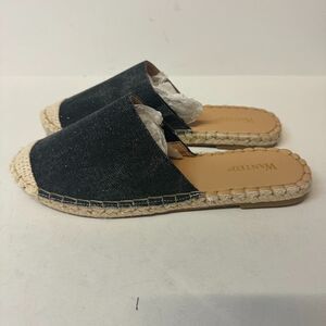 Wanted Womens 7.5 M Dark Gray Slip On Flat Closed Toed Sandals NIB ZK5